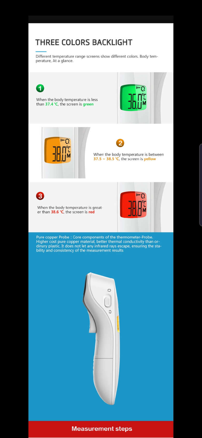 LEPU MEDICAL NON CONTACT INFRARED THERMOMETER WI MEDIK